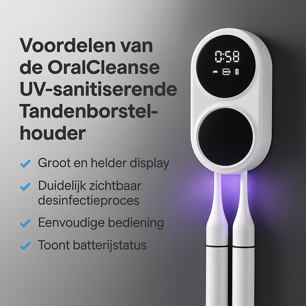 OralCleanse Tandenborstelhouder- Doodt 100% van alle bacteriën