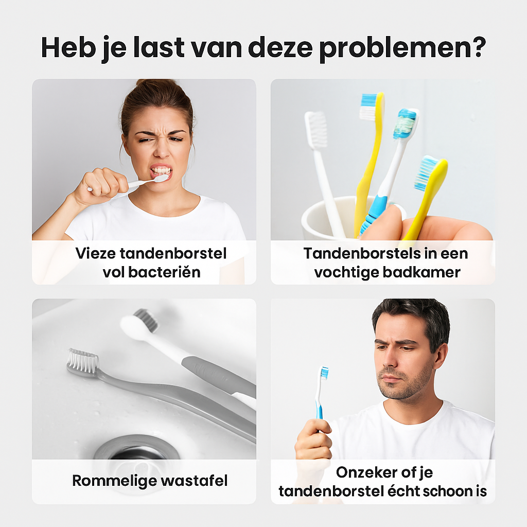 OralCleanse Tandenborstelhouder- Doodt 100% van alle bacteriën