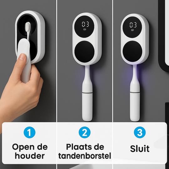 OralCleanse Tandenborstelhouder- Doodt 100% van alle bacteriën