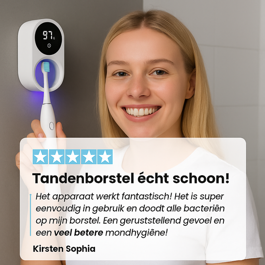 OralCleanse Tandenborstelhouder- Doodt 100% van alle bacteriën